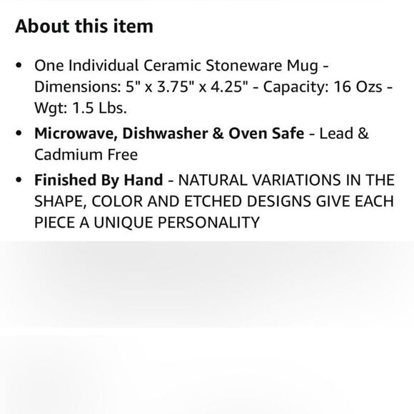 MARA Pottery Mug Mexico LG Coffee Tea Cup Southwestern Cactus - Picture 7 of 7